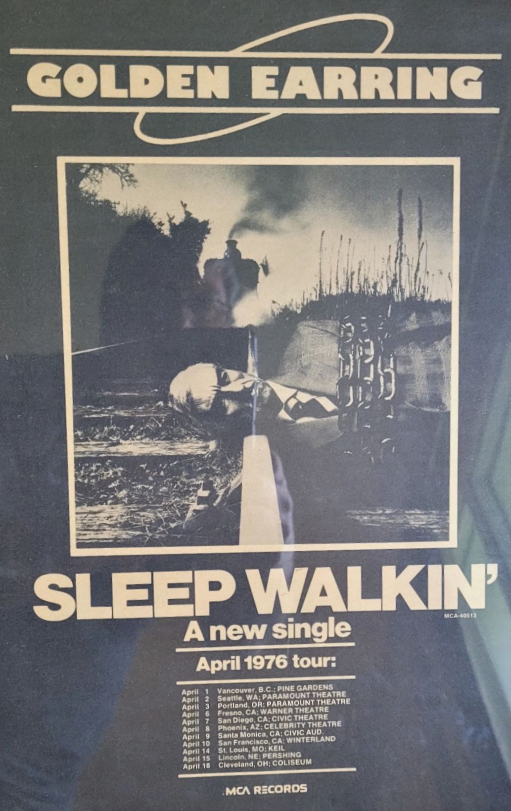 Golden Earring April 1976 tourdates ad from USA Music Magazine
